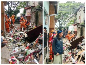 Tumpukan Sampah Dampak Setelah Banjir Menggenangi Kota Jakarta