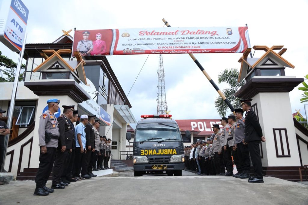 Polres Inhil Lepas Almarhum Iptu Fauzan dengan Upacara