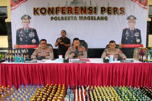 Polresta Magelang Amankan 1.037 Botol Miras Berbagai Merk