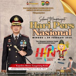 Kapolres Metro Tangerang Kota Mengucapkan Selamat Memperingati Hari Pers Nasional (HPN)
