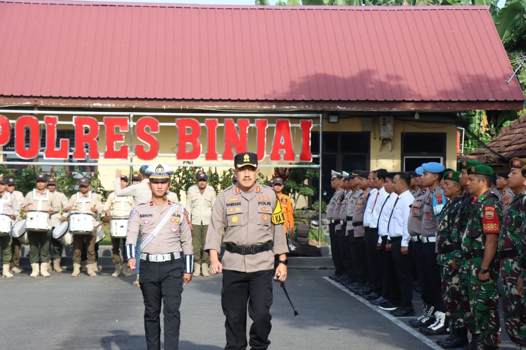 Polres Binjai Dan Instansi Terkait Laksanakan Apel Gelar Pasukan Operasi Keselamat Toba 2025