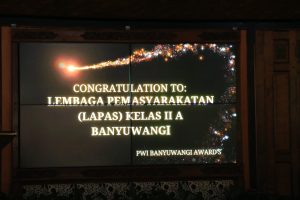 Lapas Banyuwangi Raih Penghargaan dari PWI Banyuwangi atas Inovasi Pengembangan Kreativitas Warga Binaan
