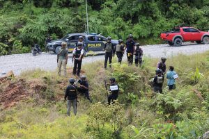 Sat-Gas Ops Damai Cartenz, Secara Profesional, Gelar Rekonstruksi Keterlibatan Nikson Matuan, Saat Penembakan Anggota Brimob.