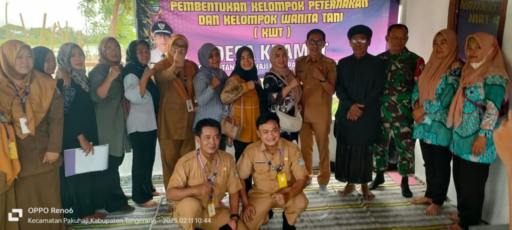 Pemerintah Desa Kramat, Kec.Pakuhaji, Kab.Tangerang-Banten Gelar Agenda Pengukuhan Poktan (Kelompok Tani Muda),KWT (Kelompok Wanita Tani), dan Pokyan(Kelompok Nelayan)