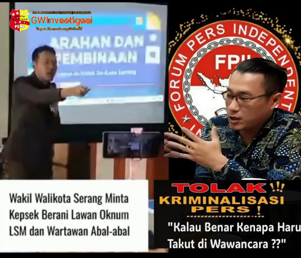 Noven Saputera S.H Waka FPII : Wakil Walikota Serang Jangan Asal Bicara Fahami Dulu UU Pers No.40 Tahun 1999 dan UU Nomor 14 Tahun 2008 Tentang Keterbukaan Informasi Publik