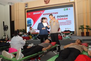 Rangkaian Hari Bhayangkara ke-79, Polres Metro Tangerang Kota Gelar Donor Darah 179 Peserta