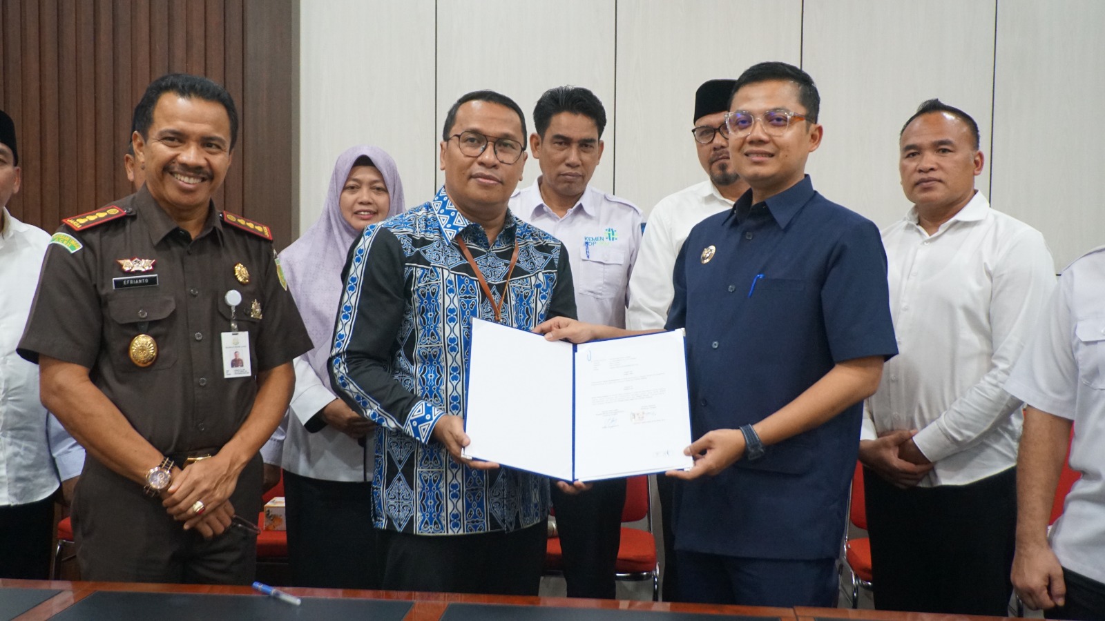 Penanda Tanganan MoU Pemko Langsa, Dengan BPJS Ketenagakerjaan Program Jaminan Sosial Bagi Pekerja Rentan.
