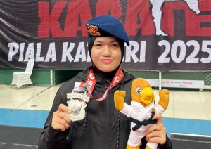 Polwan Polda Aceh, Ini Raih Juara II Karate Piala Kapolri Tahun 2025.