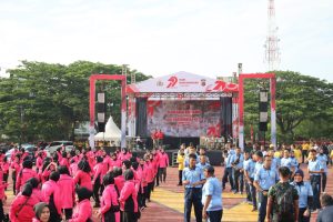 Meriahkan Hari Bhayangkara Ke-79, Polda Aceh, Gelar Olah Raga Bersama.