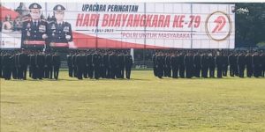 Polresta Magelang Melaksanakan Upacara HUT Bhayangkara Ke-79