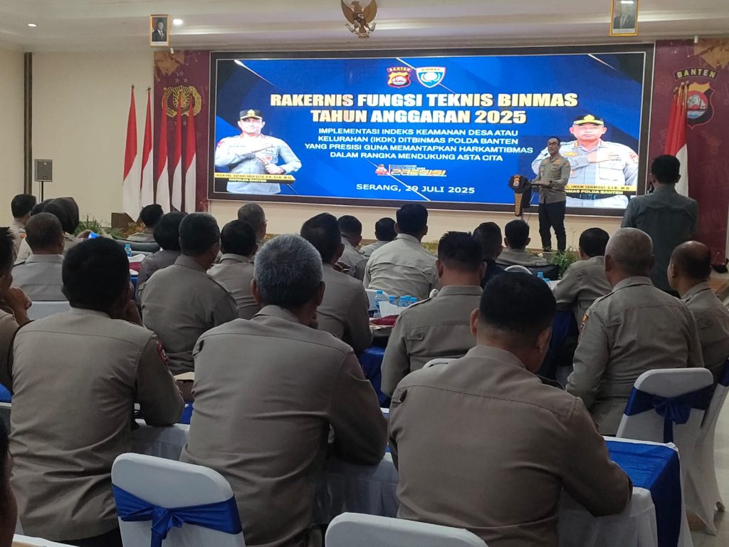 Kapolda Banten, Buka Rakernis Fungsi Binmas T.A 2025 : Perkuat IKDK Demi Harkamtibmas Presisi Dan Asta Cita.