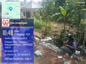 Diduga Asal-Asalan, Pembangunan TPT Desa Pangaur Jasinga Tuai Sorotan.