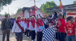 Semarak HUT-RI Ke-80, Kecamatan Pagelaran Gelar Pembukaan LSBB Dan Lomba Gerak Jalan.