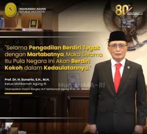 FORSIMEMA-RI : Pesan Moral Ketua MA, Di HUT MA Ke-80, Adalah Wujud Komitmen Bersama Yang Wajib Di Teladani.