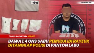 Video : Polisi Tangkap Pemuda Idi Rayeuk Bawa 1,4 Ons Sabu Di Panton Labu.