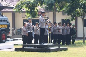 Kapolres Boyolali Pimpin Apel Kesiapan Pengamanan Aksi Damai Aliansi Mahasiswa