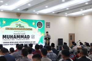 Polresta Bandara Soekarno-Hatta (Soetta), Tangerang menggelar Maulid Nabi Muhammad SAW 1447 Hijriah/2025 Masehi