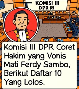 Komisi III DPR-RI, Resmi Menetapkan 10 Dari 16 Calon Hakim Agung Dan Hakim AD Hoc HAM, Setelah Mengikuti Fit And Proper Test.