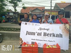 Media Gakorpan Dan TV Gapta Berkontribusi Kepada Masyarakat Sekitarnya melalui Jum’at Berkah Berbagi Nasi kotak