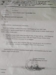 LSM Bungoeng Lam Jaroe Aceh, Surati Pihak Kejagung-RI Di Jakarta.