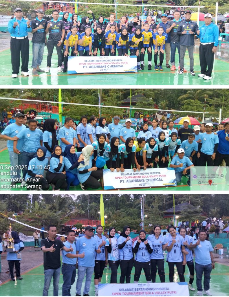 Viral” Turnamen Bola Voli Putri Di Sponsori Oleh PT Asahimas Chemical Sekaligus Hut yang ke-36.