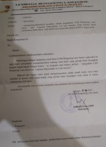 Pengurus LSM Bungoeng Lam Jaroe Aceh, Kembali Surati Dan Pertanyakan, Hasil Tindak Lanjut, Proses Secara Supremasi Hukum NKRI.