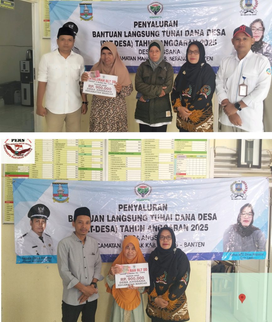 Bantuan BLT-DD Berjalan Kondusif Di Kantor Desa Angsana, Sesuai Data Penerima Manfaat Sebanyak 34 (KK).
