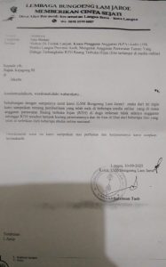 LSM BLJ Aceh, Surati Kejagung-RI Di Jakarta, Minta Segera Usut Dugaan Anggaran Dana Ruang Terbuka Hijau “RTH” Langsa.