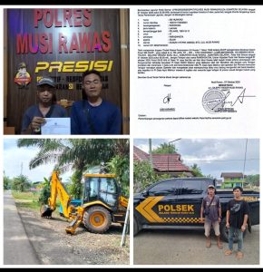 Diduga Tahan Alat Berat Perusahaan, Oknum Kades Di BTS Ulu Cecar Di Laporkan Ke Polisi.
