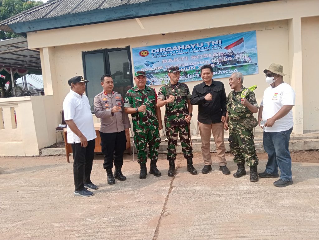 KETUA PPM KABUPATEN TANGERANG H.R. NOERDIN Y. MENGHADIRI ACARA HUT TNI DALAM KEGIATAN KARYA BHAKTI TNI DI BALARAJA