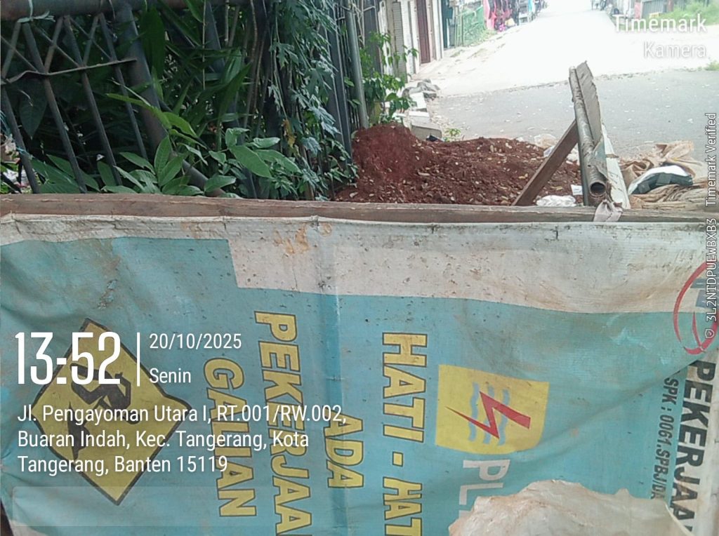 Proyek Galian PLN di Tangerang Terbengkalai, Warga Keluhkan Bahaya dan Minimnya Tanggung Jawab