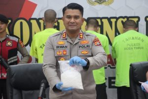 Polres Aceh Timur, Ungkap Kasus Penyalahgunaan Narkotika, Amankan Sabu 920 Gram Dan Tiga Tersangka