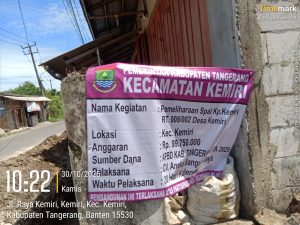 Proyek SPAL di Desa Kemeri RT 008/002 yang Dikerjakan oleh CV Bangun Jaya Diduga Tidak Menggunakan Hamparan, PPTK Kecamatan Kemeri Harus Bertindak!