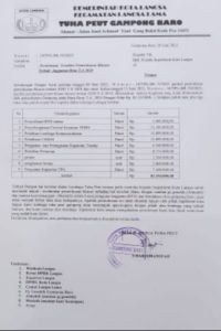 Diduga Adanya Penggelapan Dana Desa TPK Dan Juga Dilakukan Fitnah Alias Pencemaran Nama Baik.