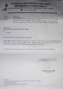 Aktivis LSM Di Aceh, Kembali Surati 3 Instansi Pemerintahan Kota Langsa, Terkait Dana Anggaran Insentif Pada Tahun 2024 Lalu.