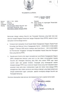 Terkait Terbitnya Surat Edaran Wali Kota Langsa “Jefri Santana S Putra SE”, Untuk Para Camat Dan Para Geuchik Perangkat Desa Se-Pemko Langsa.