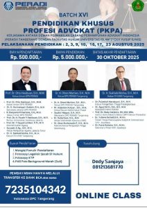 PERADI Tangerang dan Dragon Law Firm Gelar Pendidikan Khusus Profesi Advokat, Gandeng FH UNIS Tangerang