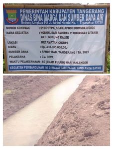 Proyek Normalisasi Citakim Diduga Tak Transparan, Papan Informasi Proyek Tulis Lokasi Beda Kecamatan