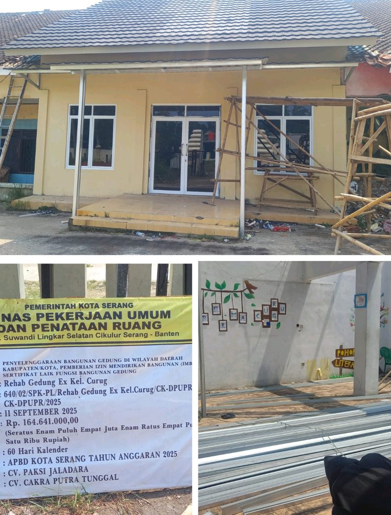 Terindikasi Gunakan Baja Ringan Banci, Pembangunan Rehab ex Kantor Kelurahan Curug Berpotensi Gagal Kontruksi.