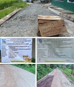 Proyek Rekonstruksi Jalan Desa dari DPUPR Serang Bidang Bina Marga Diduga Mark Up Anggaran.