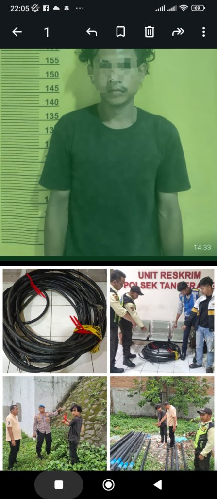 Polsek Tangerang Ungkap Kasus Pencurian Kabel Tol Kunciran, Satu Pelaku Diamankan