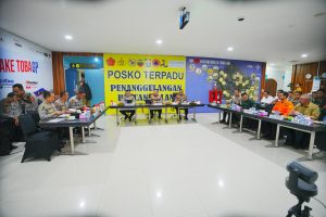 Kapolri, Pimpin Rakor Bencana, Dengan Forkopimda Sumut, Bahu Membahu Tangani Bencana.