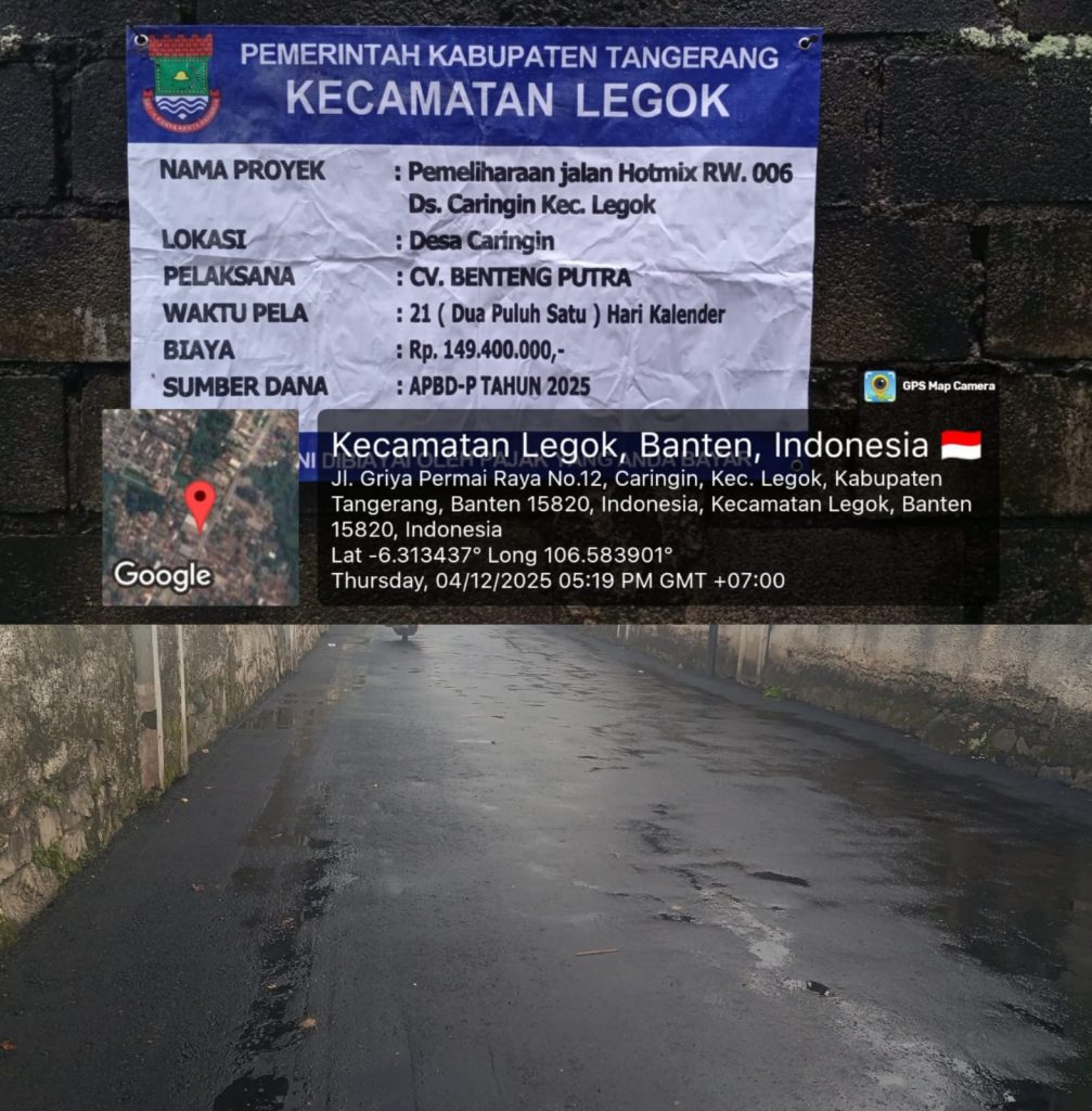 Proyek Pemeliharaan Jalan Hotmix Di Perumahan Griya Permai Warga Rw 06 Mengucapkan Terimakasih Kepada CV BENTENG PUTRA