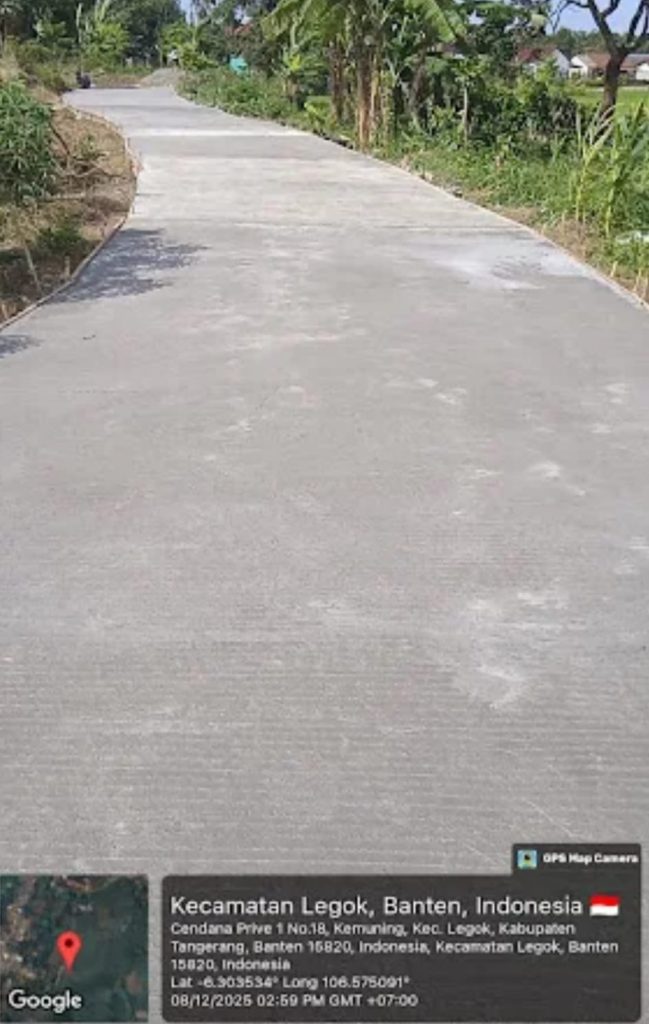 Proyek Pembangunan Betonisasi Di Sambut Antusias Warga Desa Kemuning Rt 01/02 Kecamatan Legok Kabupaten Tangerang