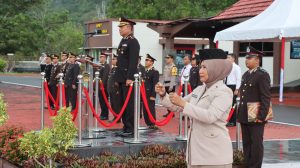 Polres Lingga, Gelar Upacara Hari Bela Negara Ke-77, Teguhkan Bela Negara, Untuk Indonesia Maju.