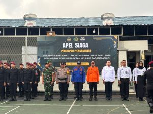 Lapas Bagan Siapiapi, Gelar Apel Bersama TNI Dan Polri, BPBD, Siaga Antisipasi Gangguan Jelang Nataru.