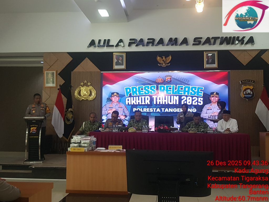 Rilis Akhir Tahun Polresta Tangerang Penurunan  Angka Kriminal 16,6 Persen.