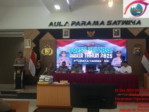 Rilis Akhir Tahun Polresta Tangerang Penurunan  Angka Kriminal 16,6 Persen.