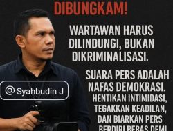 Wartawan Bukan Aparat Penegak Hukum, Syahbudin Padang Berkomentar : “Jangan Kriminalisasi Kerja Jurnalistik”.
