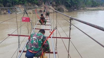Tinggal Menghitung Hari, Jembatan Gantung Jadi Upaya Cepat Buka Akses ke Desa Terisolasi di Aceh.